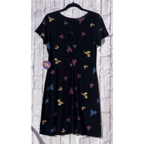 Espressa Butterfly T-Shirt Mini Dress Fit N Flare Whimsy Goth Punk Fairy Size M - Picture 2 of 6
